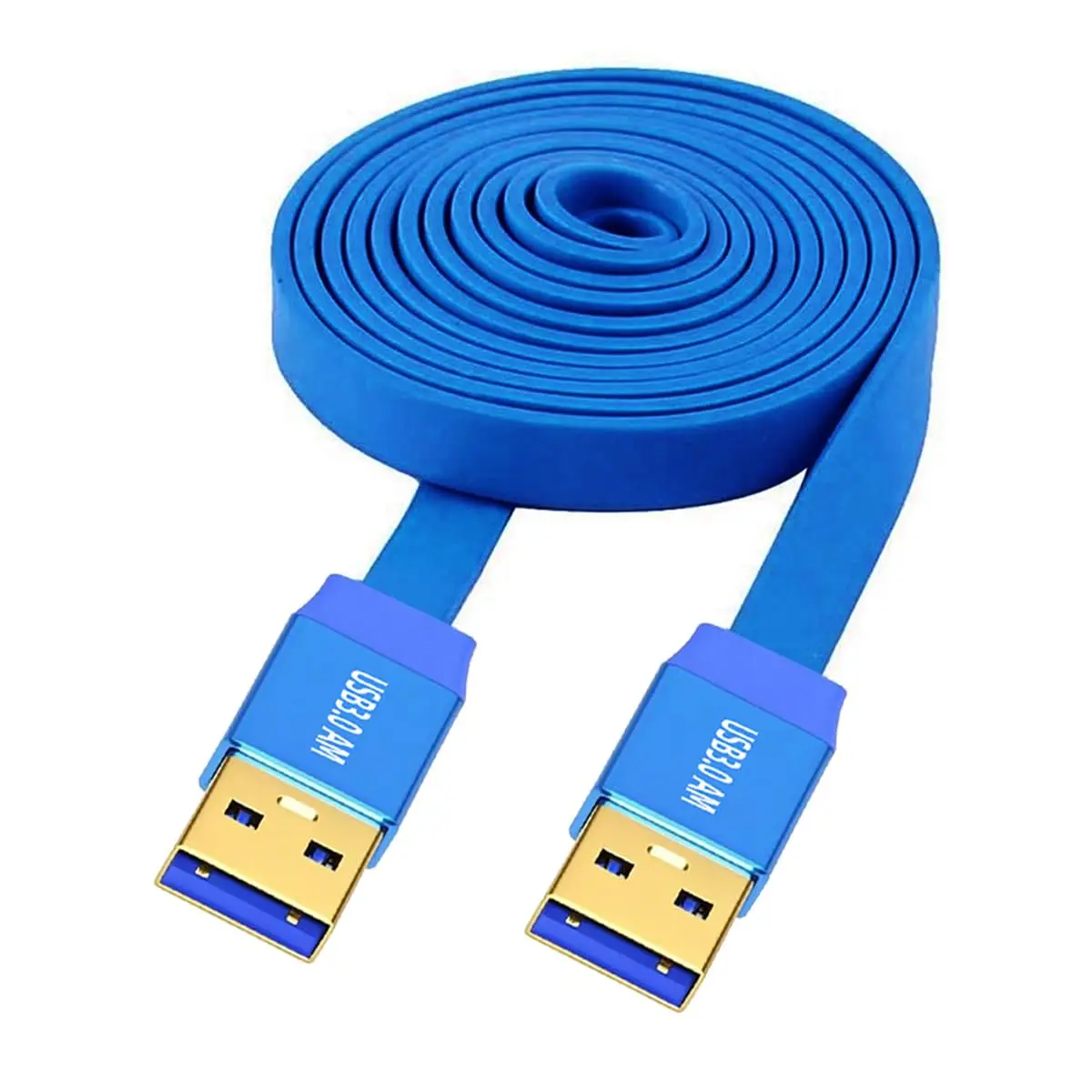Immagine 3: Cavo di prolunga USB 3.0 ultra piatto sottile da A a A maschio/femmina Cavo dati blu da 5 Gbps per fotocamera SSD per disco rigido stampante hub PC