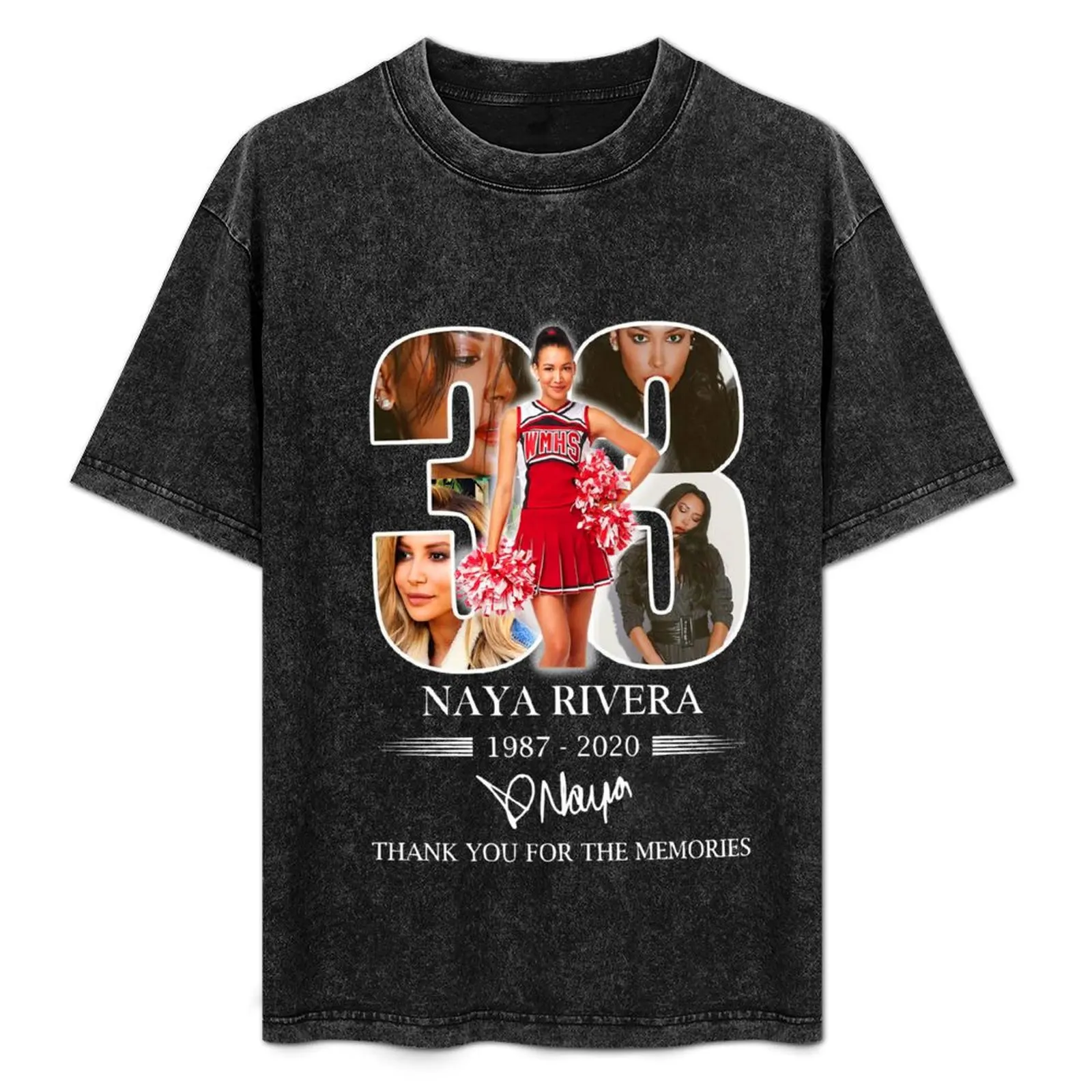 Naya Rivera 38 1987 2020 Thank Memories T-Shirt oversized graphic shirts rapper graphic tees Men's t shirts