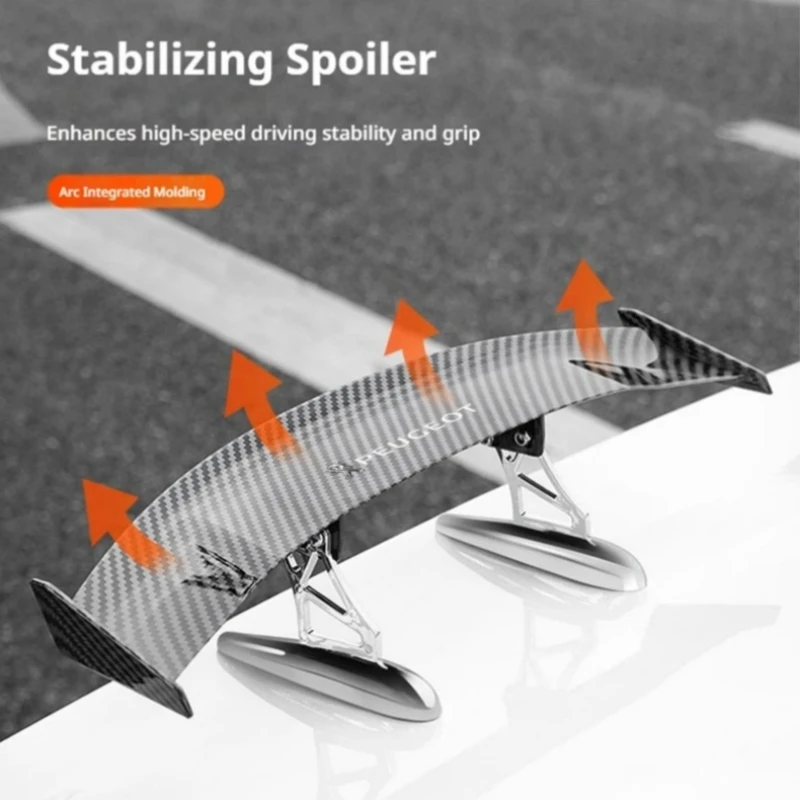 

Peugeot universal decorative mini spoiler, racing style, trunk spoiler, interesting modification accessories for car appearance