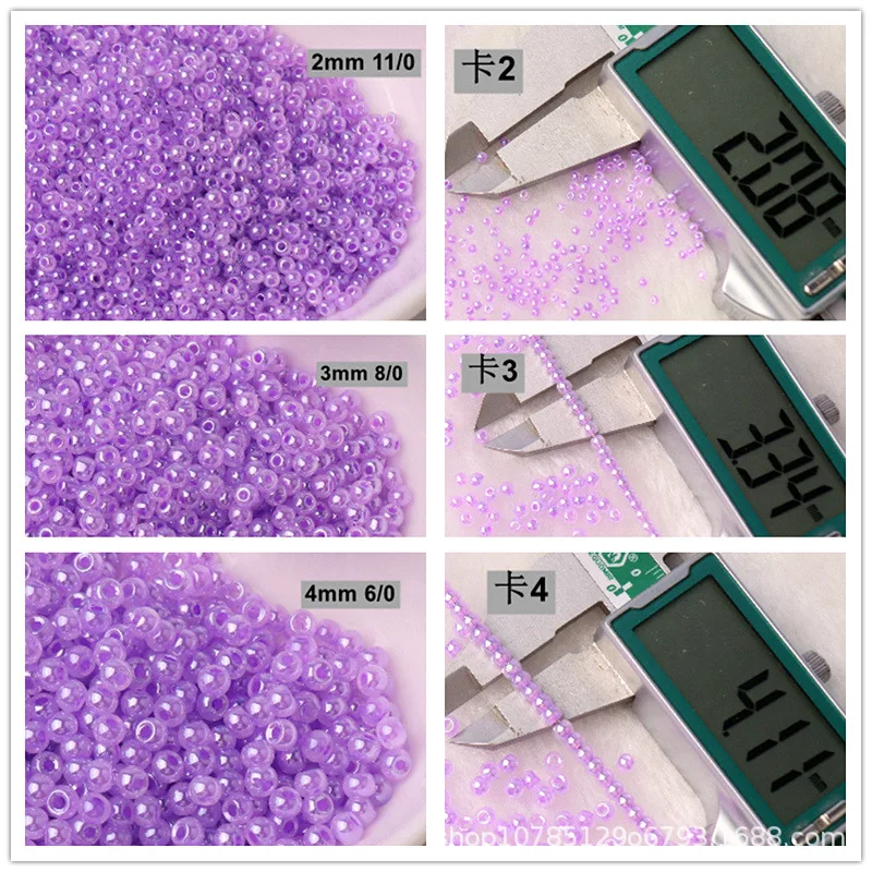 2/3/4mm Imitation Czech Oil Gloss Imitation Jade Ice Seed Glass Rice Beads Super Unified DIY Glass Bead Accessories