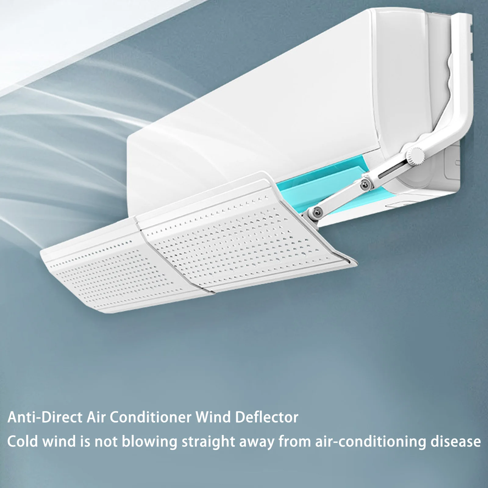 Air Conditioner Deflector Adjustable Wind Direction Telescopic Windshield Air-Cooled Baffle Anti-Direct Blowing Windshield