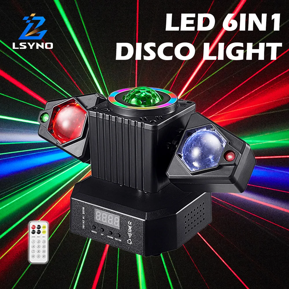 50W Disco Light Remote Control Mini LED Beam DMX512 Rotating DJ Equipment Moving Head Stage Effect For Party Club Birthday Event