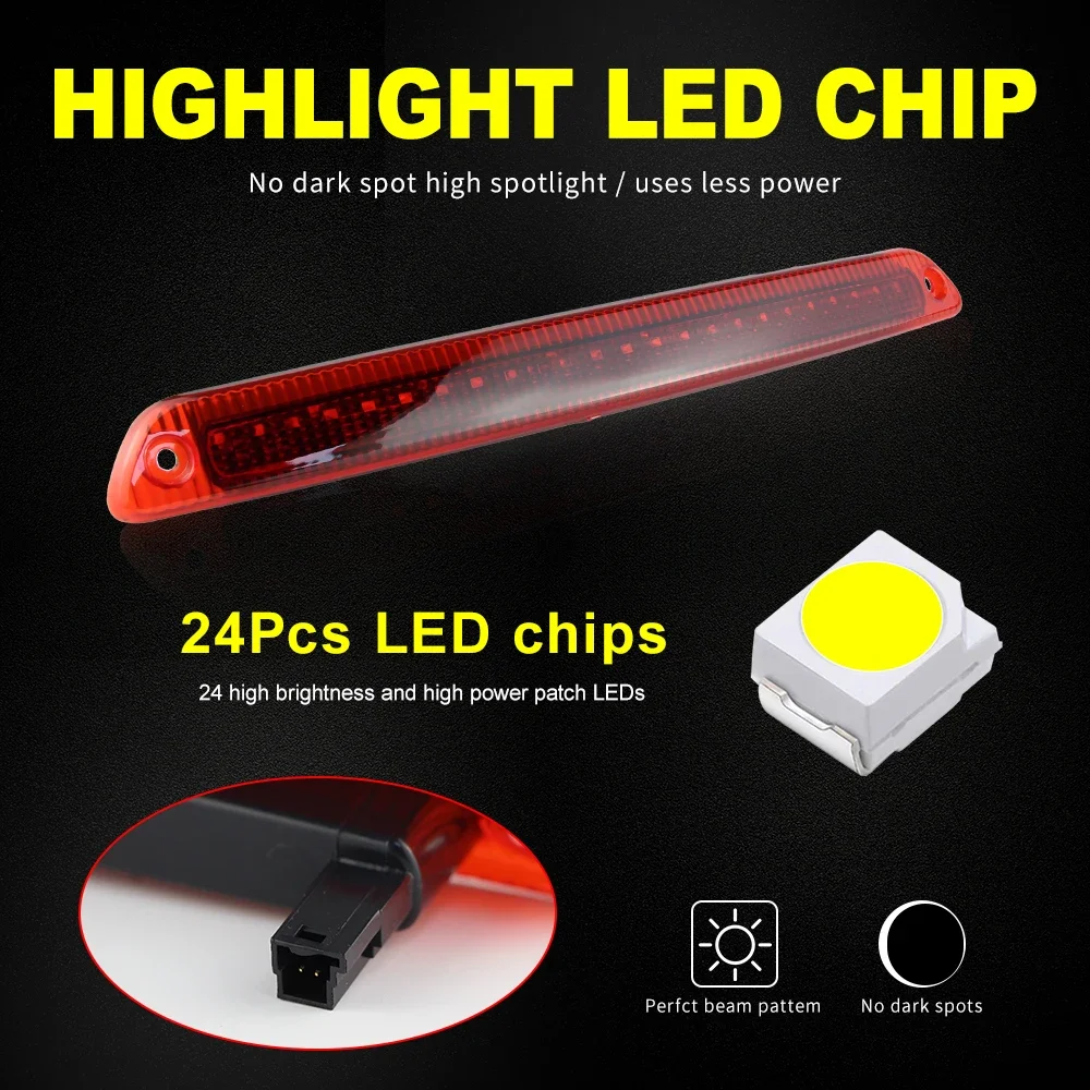 Led الخلفية 3rd ضوء الفرامل عالية جبل الثالث وقف مصباح إشارة لمرسيدس بنز العداء 906 2006-2019 OEM # :A9068200456، 2E0945097 #3