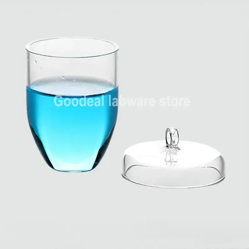 1pcs Lab10ml To 300ml High Purity and High Temperature Resistance Clear Quartz Glass Crucible with Cover