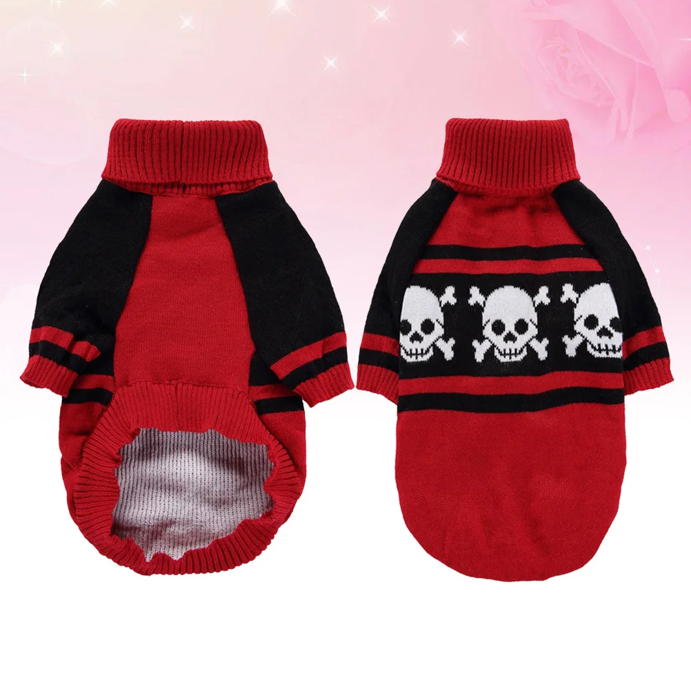 

Clothes Skull Pet Halloween Costumes for Puppies Cat Dog Party Funny Red Small Outfits