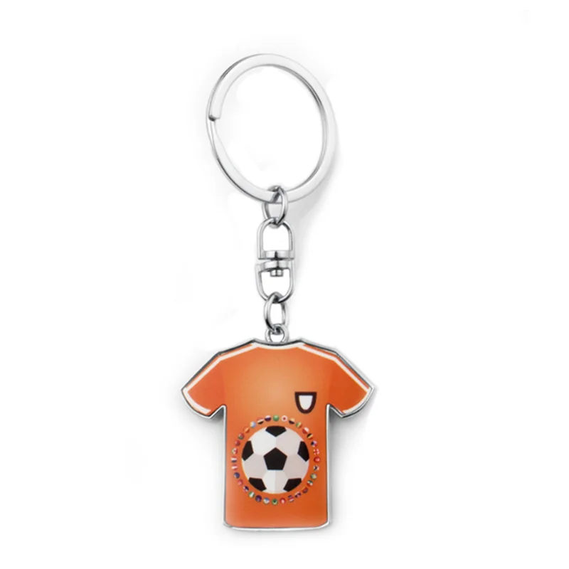 15 Pcs/lot sublimation blank Football uniform clothes key chain ring DIY gift printing