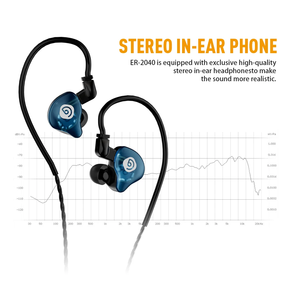 Debra ER-2040 In-Ear Drahtloses Monitorsystem, UHF mit Mehrfachempfängern für Bühnenshows, Hochzeiten und Bands – Detail 6