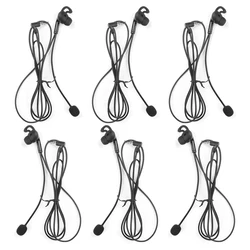 Auriculares internos para árbitro de fútbol, audífonos de 3 piezas con conector de 3,5mm para EJEAS V6C FBIM, juez, intercomunicador