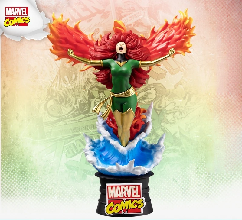 

15cm Marvel Girl Figure Jean Grey Phoenix Comic Version Model Statue Pvc Scene Desk Ornaments Boy Toy Birthday Gift Collectibles