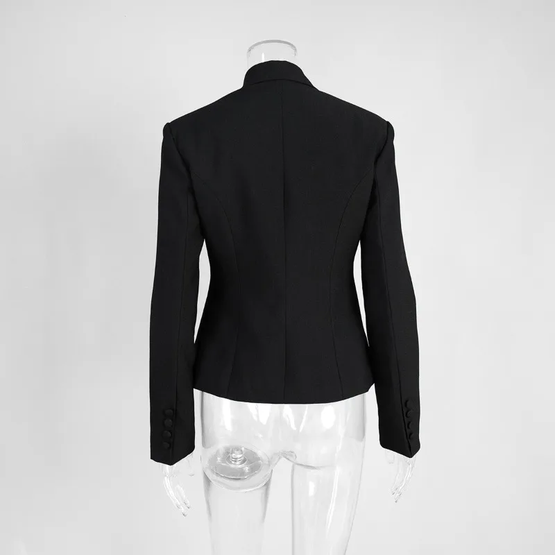 Frauen Europäischen und Amerikanischen Herbst/winter Neue Temperament Pendler Jacke Abgeschnitten Anzug Grenzüberschreitende Streamer Taille Anzug Jacke