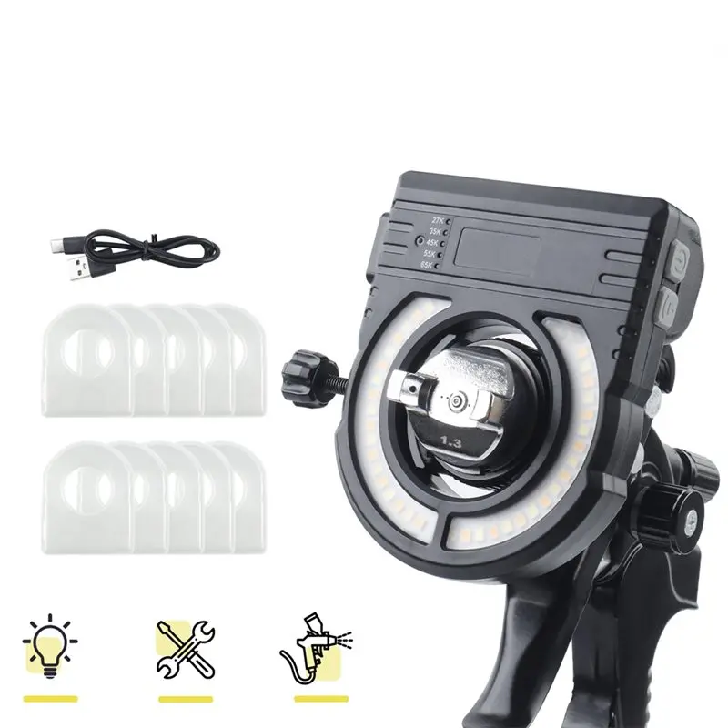 AT43-Universal Spray Lighting For Car Adjustable Paint Fill Light Fits Most For Garage Night Work