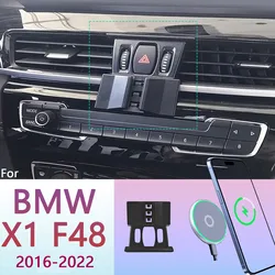 BMW X1 F48 2016 2017 2018-2022 ์๊ธฐ ์ ํ ํ๋ 15W ๋ฌด์ โโ์ถฉ์ ์ ํ ์คํ ๋ MagSafe ์ ํ ์ง์ ์ฌ์ฉ์ ์ ์๋ฒ ์ด์ค
