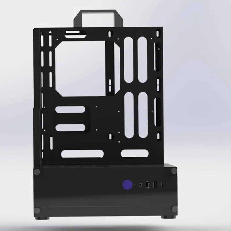 Casing komputer tipe terbuka bingkai vertikal rak Casis ATX MOD DIY Desktop Gaming PC kabinet menara Gaming mendukung ATX/ MATX