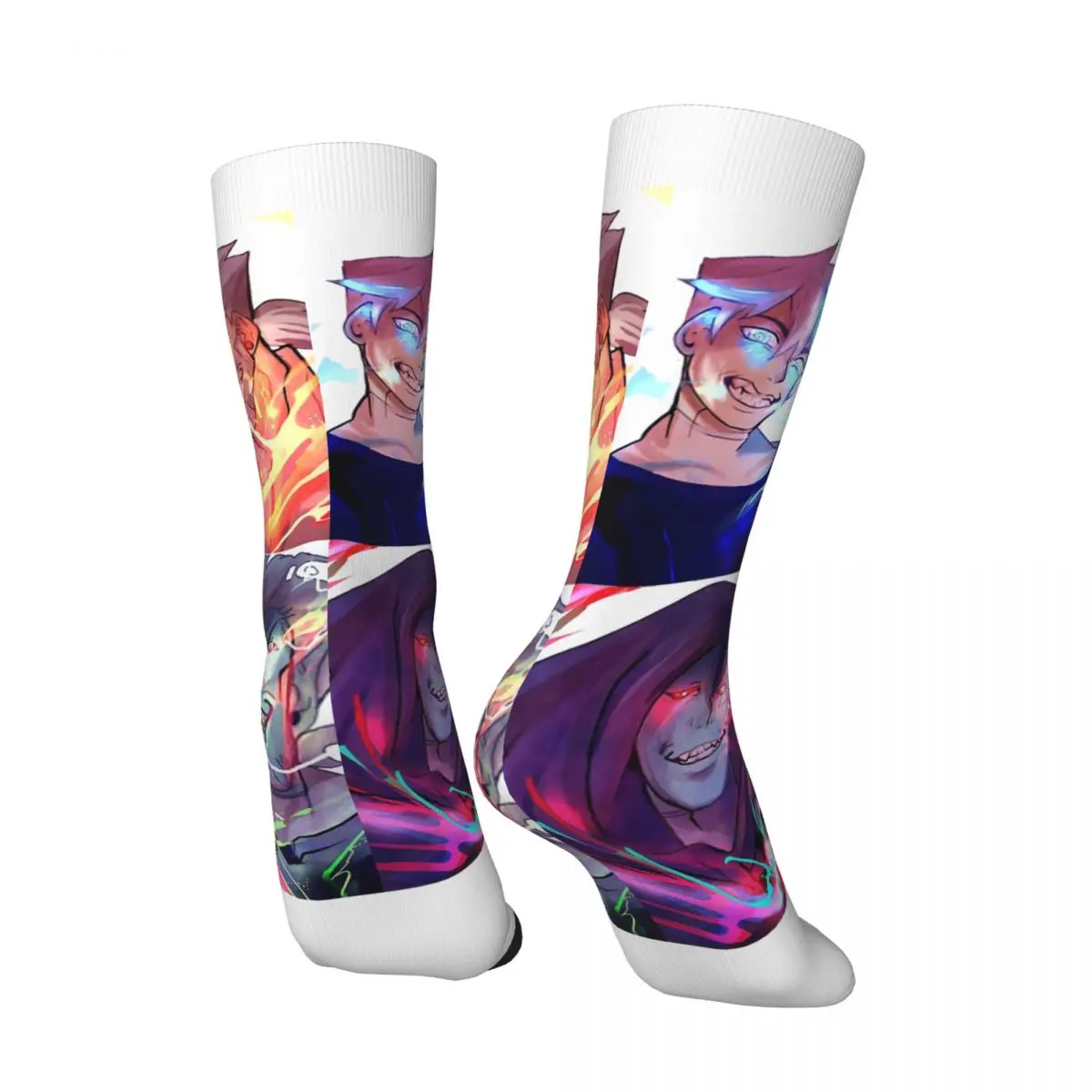 Hip Hop Retro Ghost Cores Crazy Men's compression Socks Unisex Adventure anime Danny Phantom Street Style Seamless Crew Sock