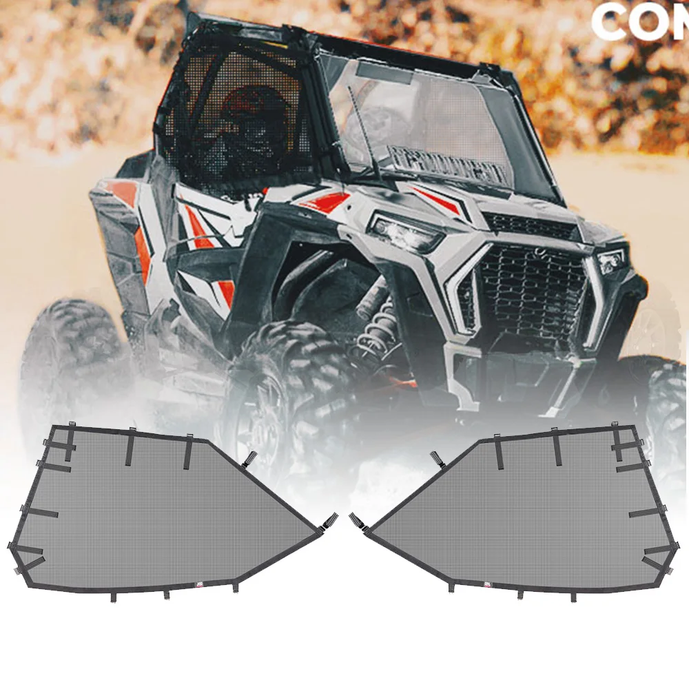

KEMIMOTO UTV Roll Cage Side Window Compatible with Polaris RZR XP 1000 / RZR XP Turbo 2014-2023 Mesh Shield Protective Door Net
