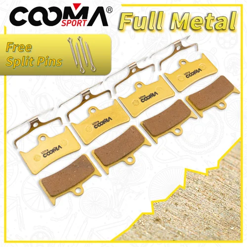 Pastillas de freno de disco de bicicleta para pinza hidráulica Hope Tech Evo V4, 4 pares, totalmente de metal dorado, clase Ultra