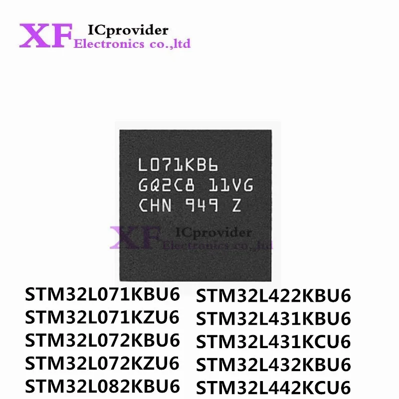 

STM32L071KBU6 STM32L071KZU6 STM32L072 KBU6 KZU6 STM32L082KBU6 STM32L422KBU6 STM32L431 KBU6 KCU6 STM32L432KBU6 STM32L442KCU6