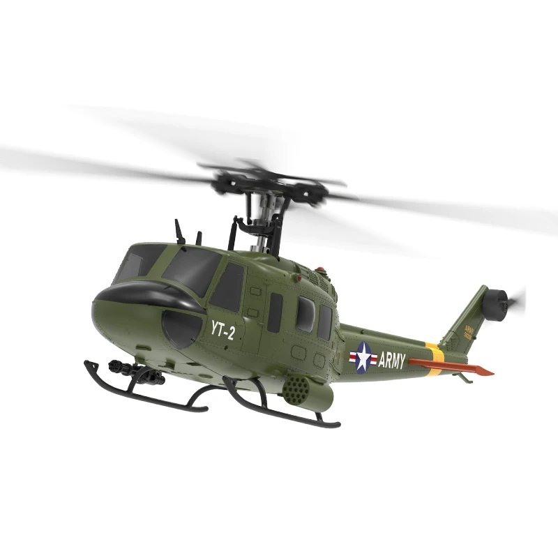 Yuxiang F07 1/34 Uh-1 المزدوج فرش هليكوبتر ستة قنوات تحديد المواقع التدفق البصري Rc طائرات هليكوبتر اللعب