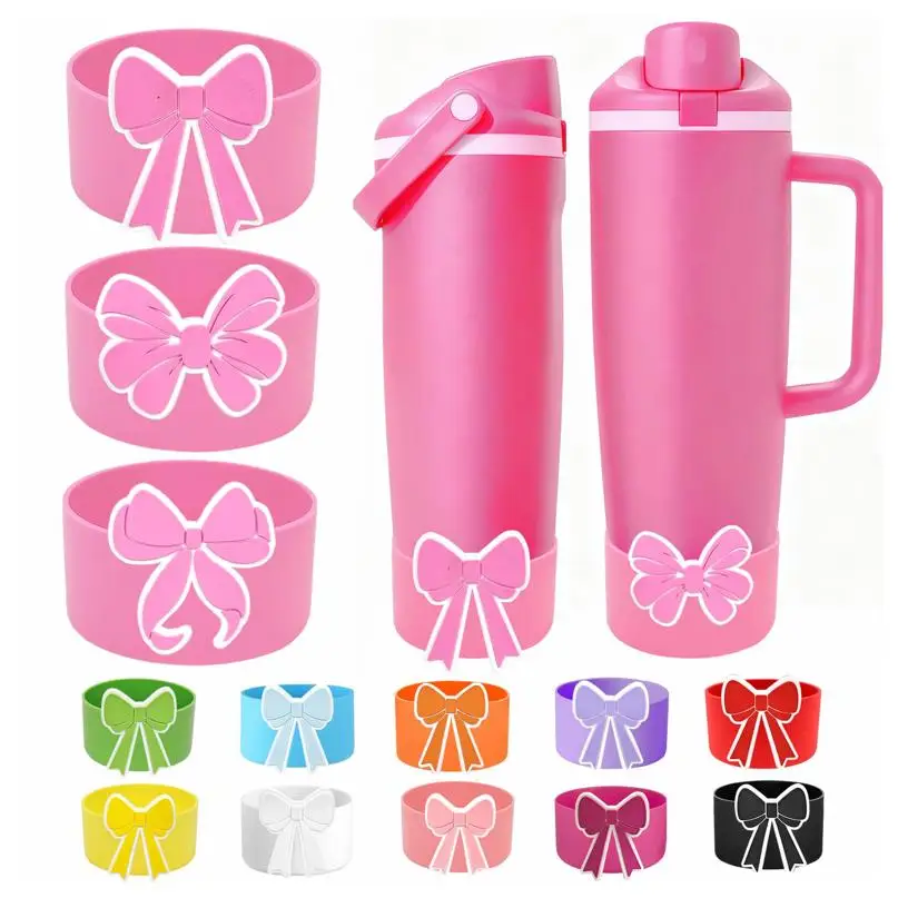 Bow Silicone Boot for Owala 30oz & 40oz FreeSip Sway Bottles & Tumblers, Non-Slip Protective Boot Sleeve, Anti-Scratch Water Bot