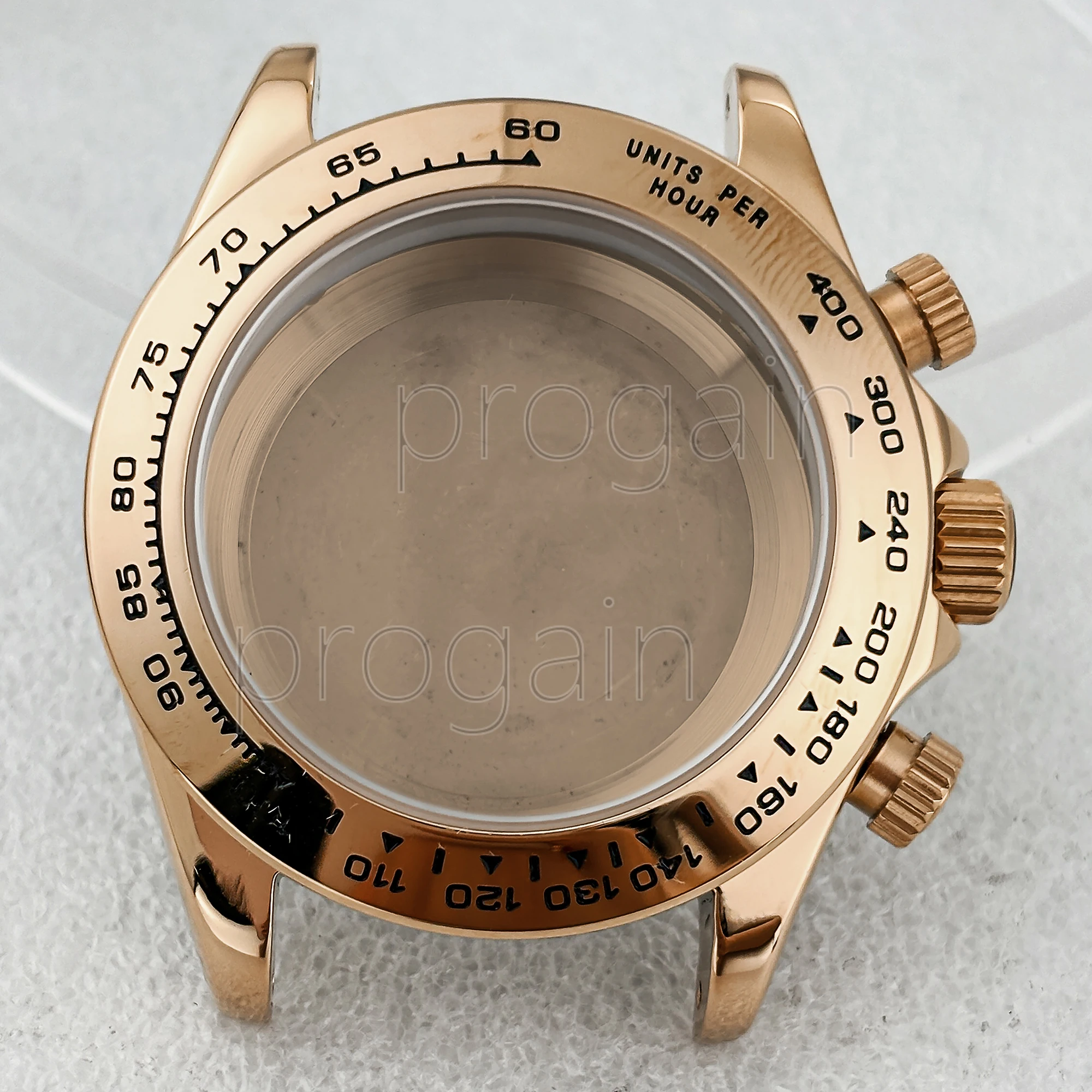 

Rose Gold 39mm VK63 Case Stainless Steel Sapphire Glass 10ATM Waterproof Suitable for VK63 Movement Watch Replacement