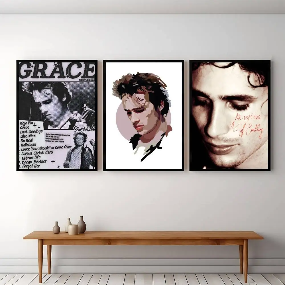 J-Jeff B-Buckley Poster Posters Decorative Paintings Study Bedroom Bar Background Wall Murals Gifts