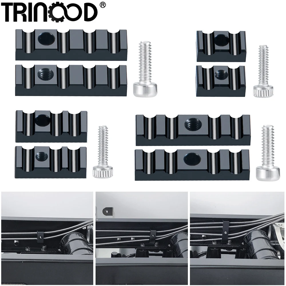 TRINOOD linia różnicowa linia aluminiowa kabel kierownica rama spinacze do Tamiya 1/14 RC ciągnik siodłowy części do ulepszenia samochodów