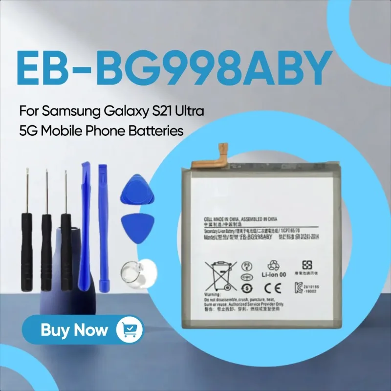 

High-Capacity 5000mAh EB-BG998ABY Replacement Battery For Samsung Galaxy S21 Ultra 5G Mobile Phone Batteries