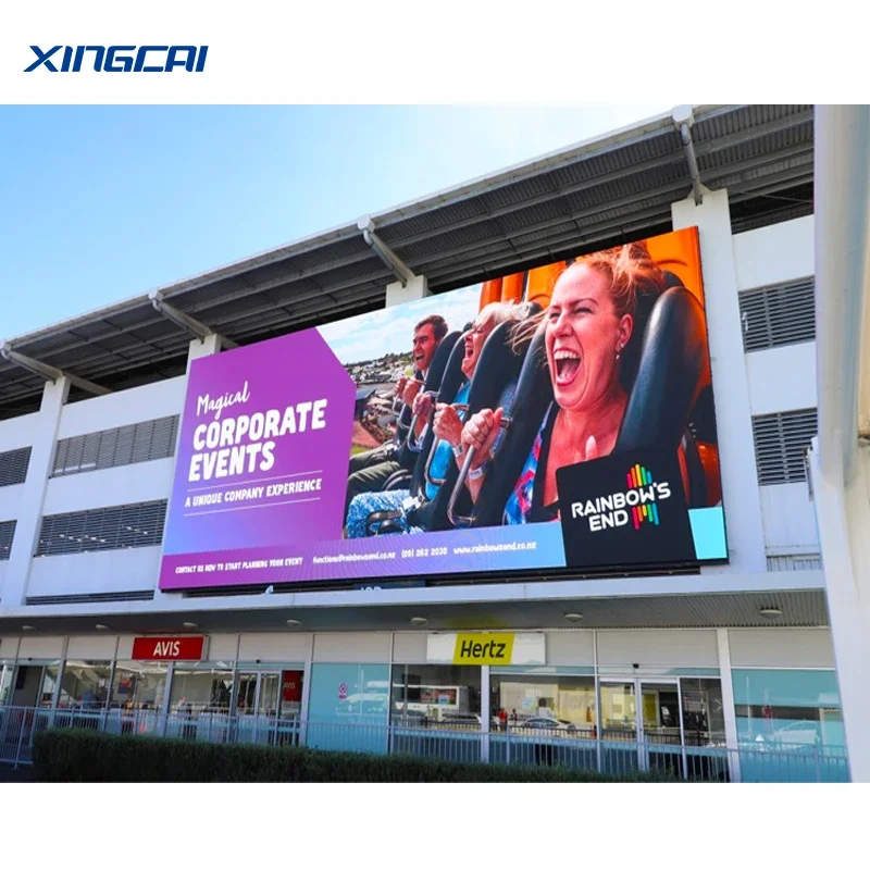Xingcai P4 P6 Electrical Foldable Chassis Mobile LED Screen Trailer Display Sign Billboard with Speaker Taillight