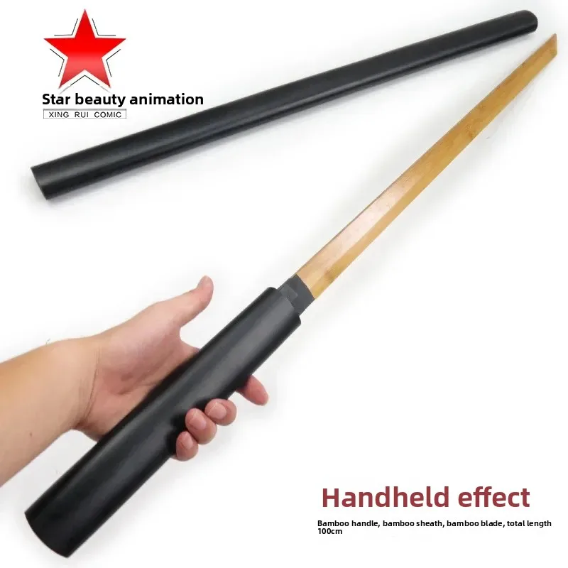 Tang Hengdao Wooden High Strength Sheathed Japanese Samurai Blade Ikehi Dao Kendo Bamboo Sword