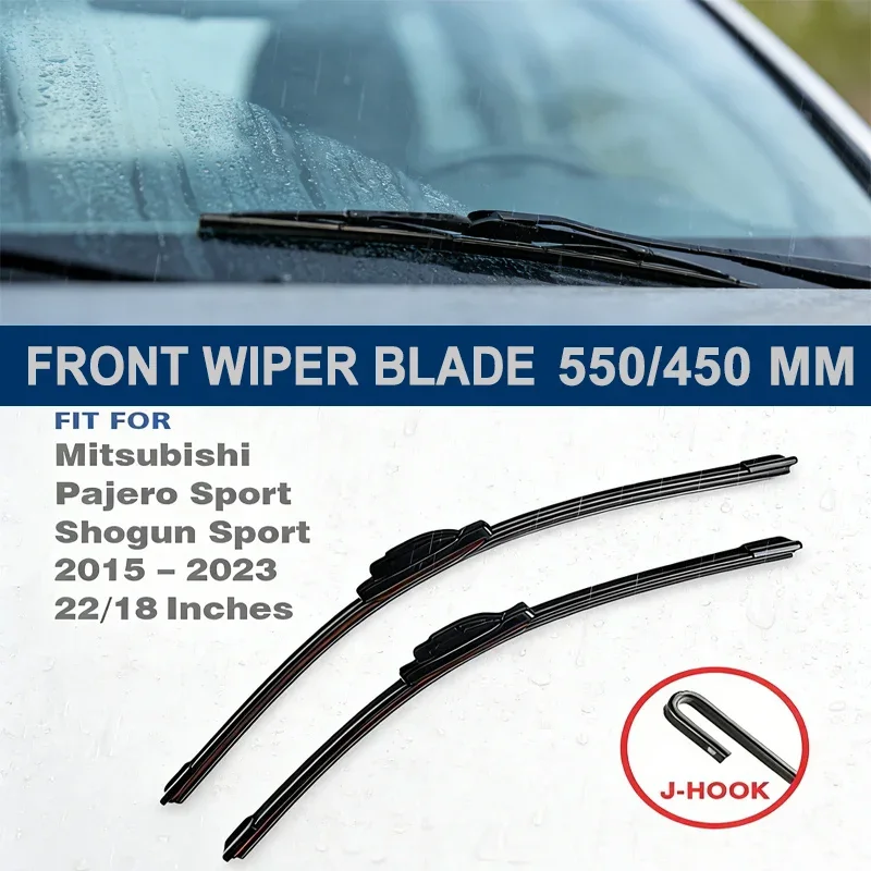 

22"+18" Front Windshield Wiper Blades For Mitsubishi Pajero Sport Shogun Sport 2015-2023 KR KS QE QF- Car Windscreen Accessories