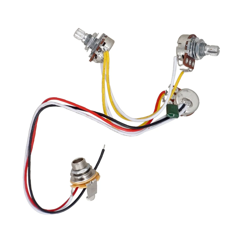 باس الأسلاك الجمعية الغيتار الكهربائي الملحقات لموسيقى الجاز باس الكهربائية باس سلكية مسبقا الأسلاك تسخير مجموعة 500K الأواني #4