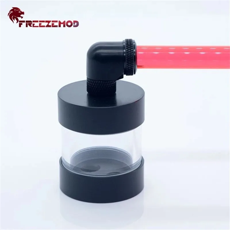 FREEZEMOD YGKN-L90 Filettatura in ottone Adattatore per raccordo rotante da 90 gradi 360 Tubo rigido da 14 mm G1/4 Raccordo per dispositivo di raffreddamento dell'acqua per PC per computer.