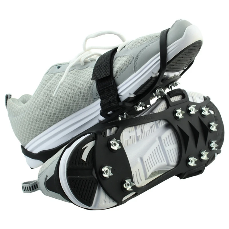 S-XL 10 Studs Anti-Skid Ice Snow Gripper Spike Winter Climbing Shoes Anti-Slip Ice Grips for Shoes Boots Snow Cleats Crampones