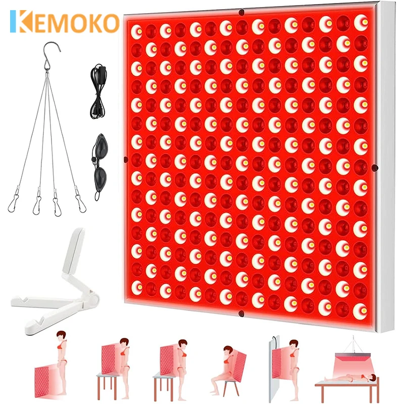 

45W Red LED Light Therapy Panel 660nm 850nm Infrared 225 Led Anti Aging Therapy Light Face Relief for Full Body Beauty Treatment