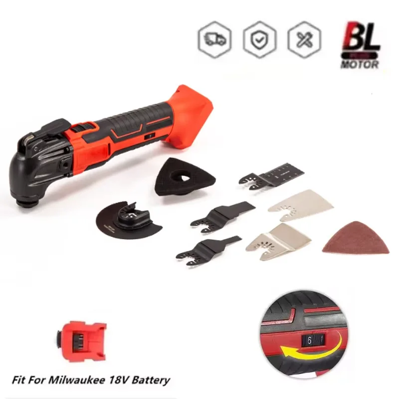 for-milwaukee-18v-battery-electric-oscillating-multi-function-tool-6-gears-cordless-vibration-trimmer-cutting-saw-power-tools