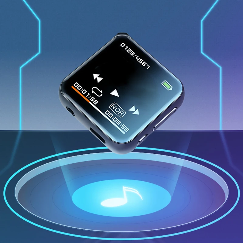 Wireless MP3 Player with Integrated Speaker FM Radio Voice Recorder E Book Reader Alarm Clock and 128GB Memory Card Support