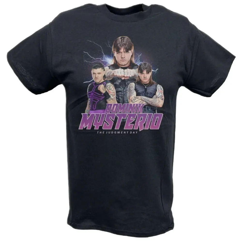 تي شيرت رائج البيع لعام 2025 Dominik Mysterio جاهز للقتال تي شيرت 00009447 # ملابس المصارعة الرياضية الشهيرة لمحبي المصارع