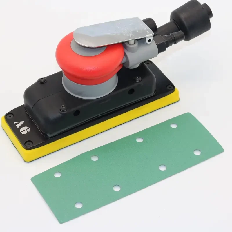 70x198mm Pneumatic Square Sander Air Powered Woodworking Track Sanding Tool for Furniture Polishing and Surface Finishing