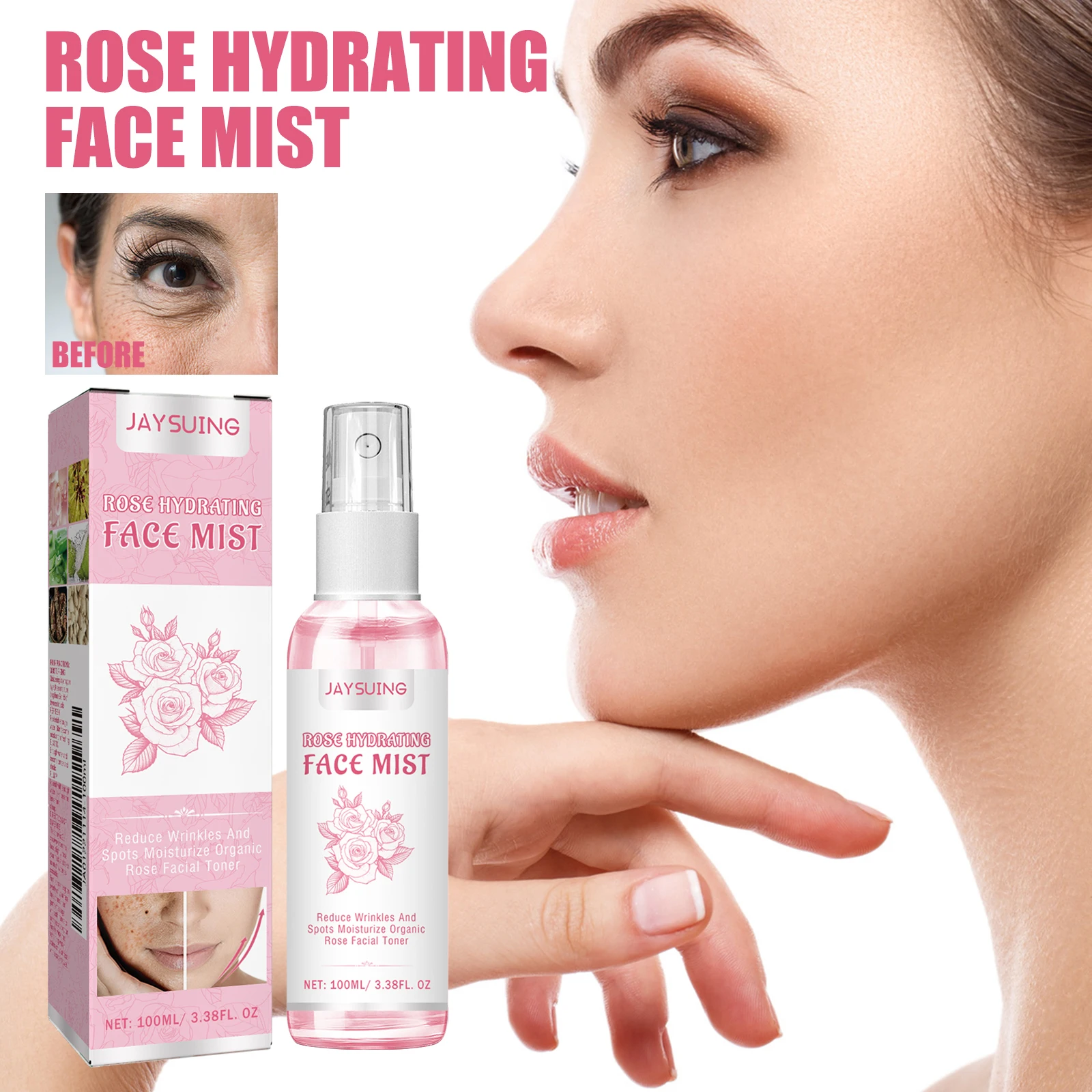 

Jaysuing Rose Facial Toner Refreshing Oil Control Spot Fading Toner