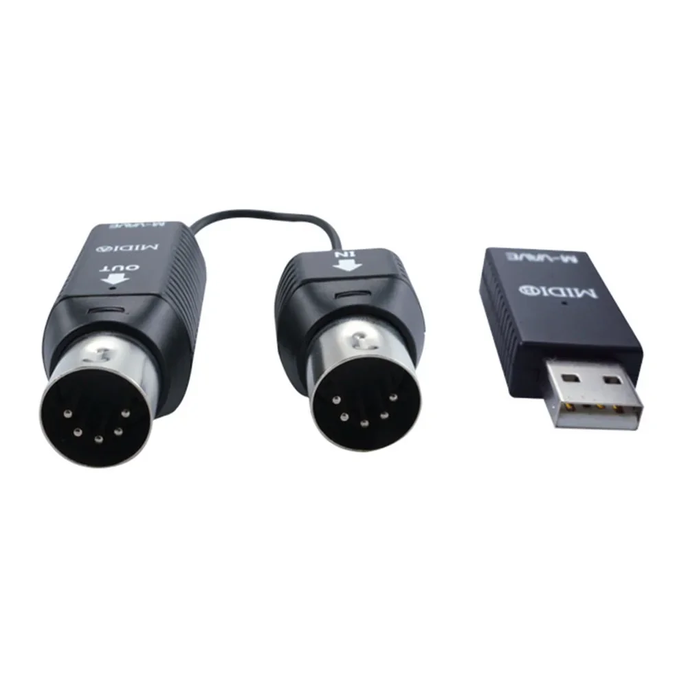 Cable MIDI a USB duradero, conector de controlador MIDI, adaptador de interfaz, sistema adaptador MIDI, adaptadores maestros de sistema MIDI