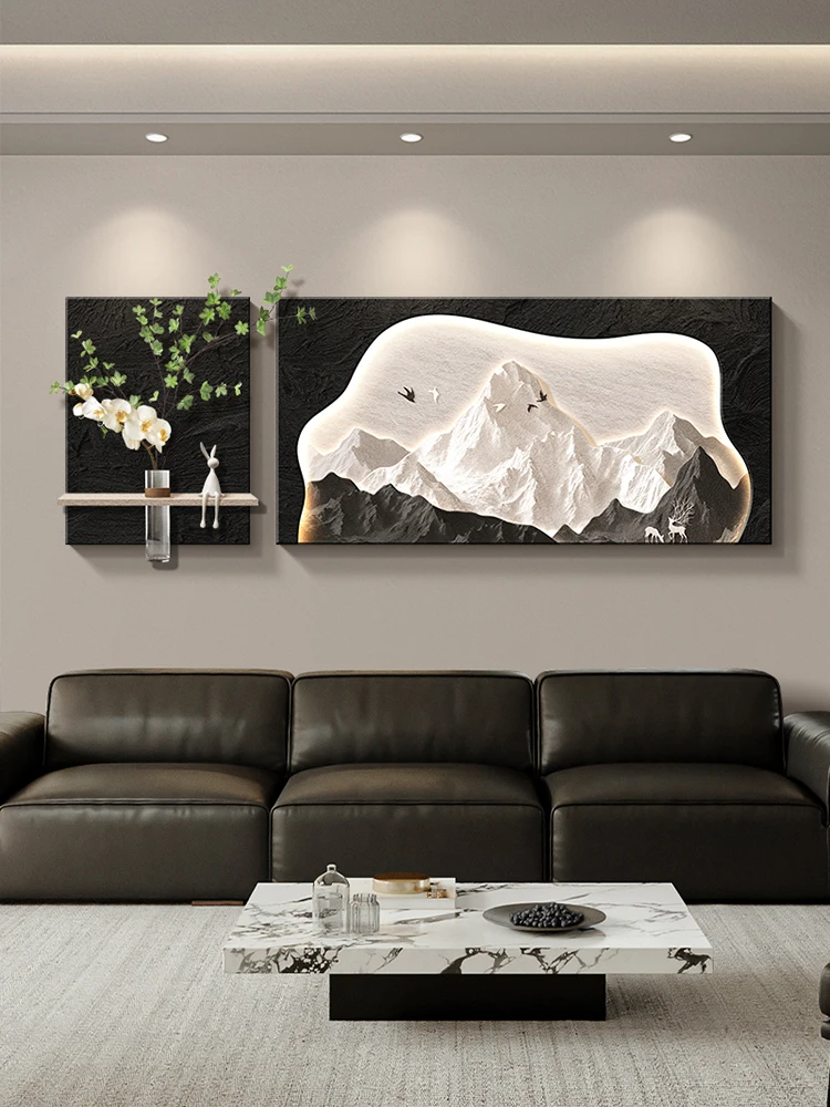 Modern Living Room Sofa Background Wall Decorative Painting Hydroponic Green Plant Hanging Painting