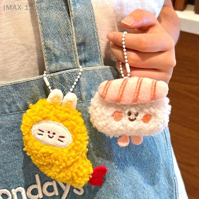 1 Pcs Sushi Plush Keychain, Cute Food Themed Hanging Ornament For Backpack Pendant Creative Doll Keyring Gift