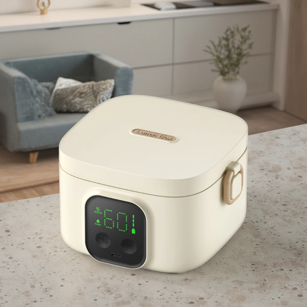 

Customizable 500ml Rechargeable Portable Electric Lunch Box Wireless Food Warmer For Baby For Indoor Outdoor Car Household