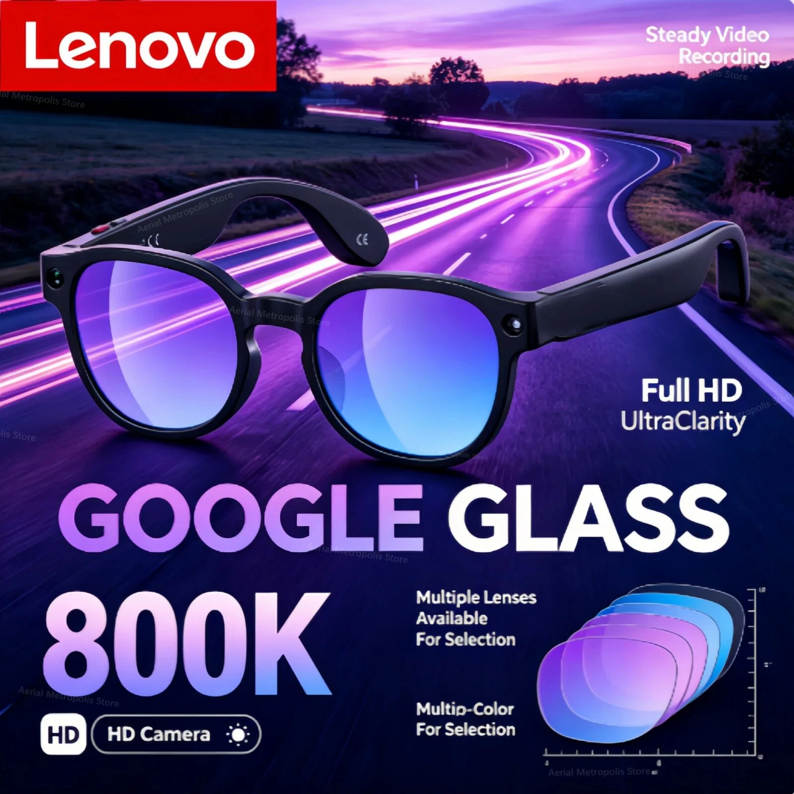 lenovo-true-800w-smart-ai-glasses-video-camera-multifunctional-ai-translation-meeting-minutes-music-control-wifi-transmission