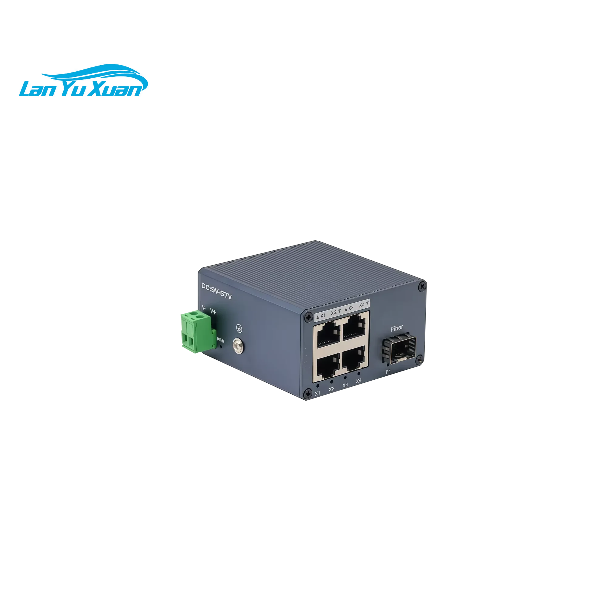 Mini Industrial 1 SFP + 4 10/100TX Ethernet Media Converter 1 SFP 4 Copper Ethernet 100Mbps SFP to RJ45 Fiber Transceiver