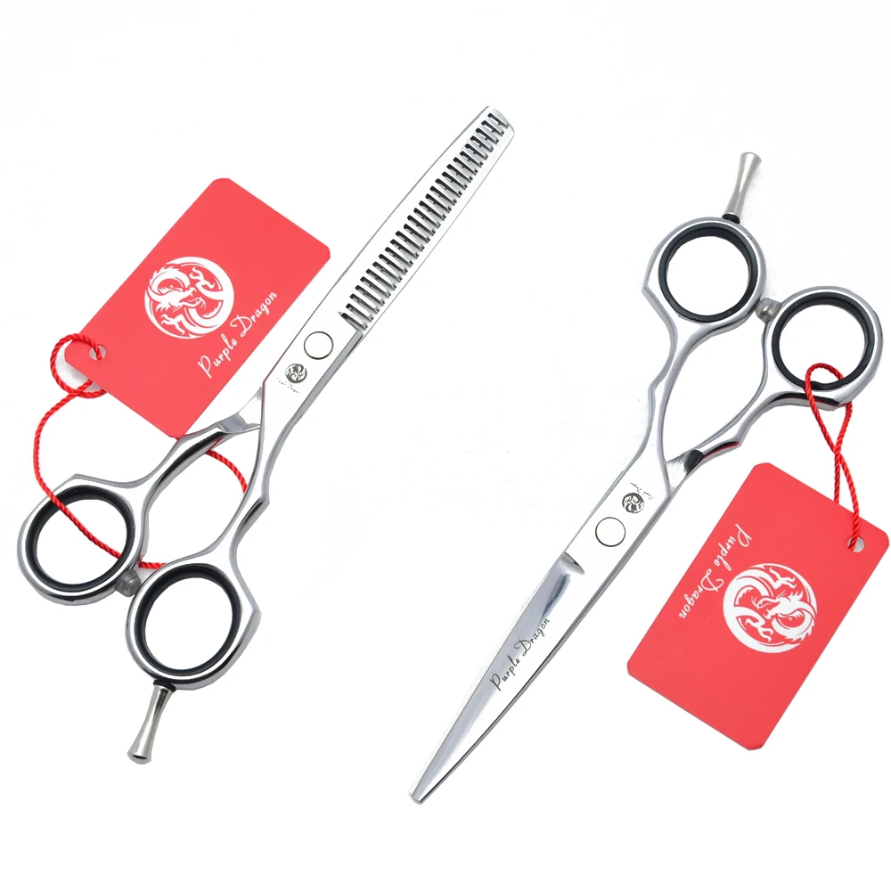 Hair Scissors 5.5'' Purple Dragon Japan Stainless Hairdressing Scissors Hair Cutting Shears Thinning Scissors Haircut Set Z1004