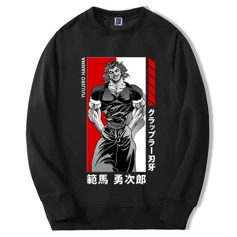 

Baki Japan Anime Hoodies Sweatshirts Fashion Moleton Masculino Casual Fashion Sweatshirt Harajuku Japan Cartoon Streetwear