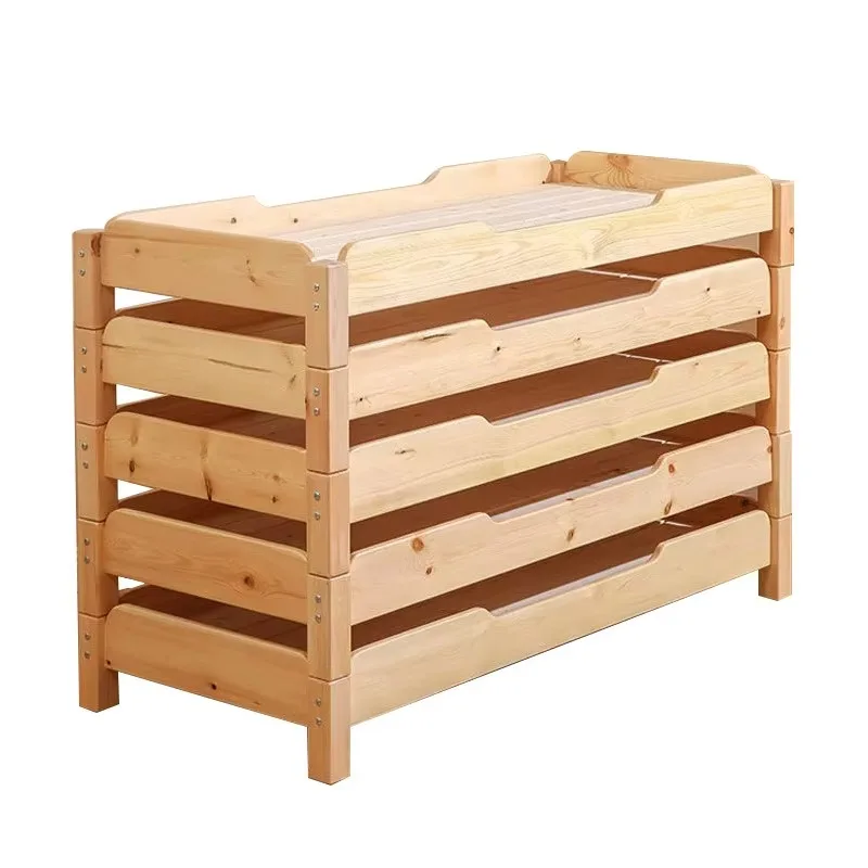 

Kindergarten nap bed Solid wood laminate Children's bed Primary school crib Crib