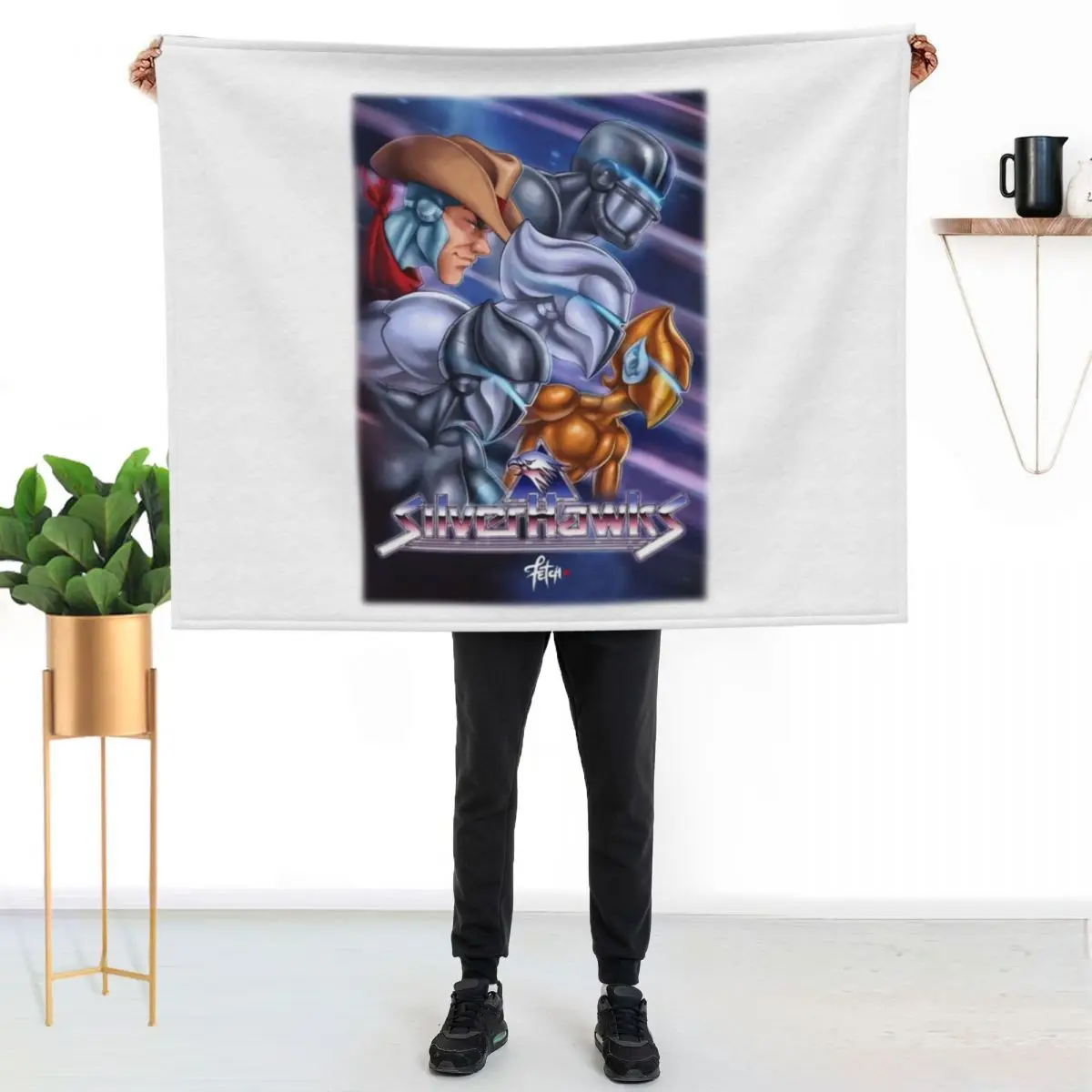 

Silverhawks Throw Blanket Portable Lightweight Blanket for Travel Camping