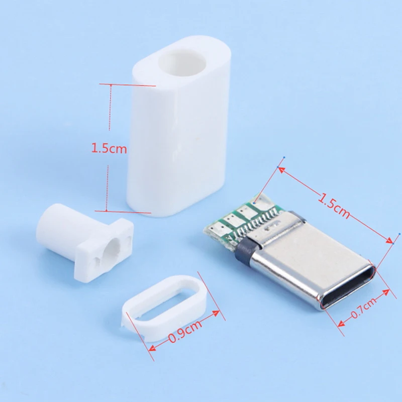 4 Pin Tipo C OTG Adapter De Carga Set Electrical Type-C Mirco USB 3.1 Connector Jack Conector Tail Male Plug Electric Terminals
